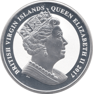 2017 1OZ BRITISH VIRGIN ISLANDS .999 SILVER COIN BU - SILVER WORLD COINS - Cambridgeshire Coins