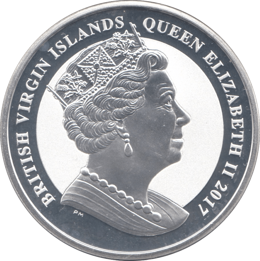 2017 1OZ BRITISH VIRGIN ISLANDS .999 SILVER COIN BU - SILVER WORLD COINS - Cambridgeshire Coins