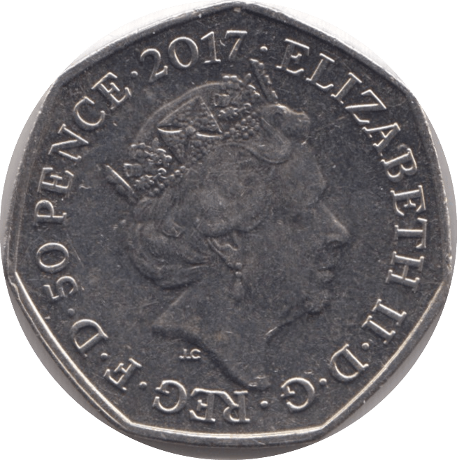 2017 50p BENJAMIN BUNNY COLOURED CIRCULATED BEATRIX COIN - BEATRIX POTTER - Cambridgeshire Coins