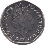 2017 50p BENJAMIN BUNNY COLOURED CIRCULATED BEATRIX COIN - BEATRIX POTTER - Cambridgeshire Coins