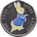 2017 50p THE TALE OF PETER RABBIT COLOURED CIRCULATED BEATRIX COIN - BEATRIX POTTER - Cambridgeshire Coins