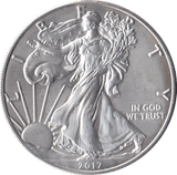 2017 AMERICAN EAGLE SILVER DOLLAR USA - SILVER WORLD COINS - Cambridgeshire Coins