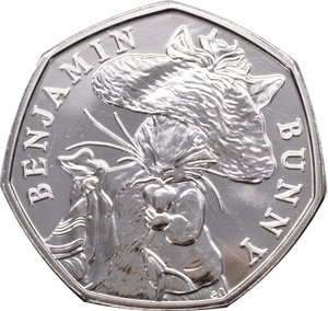 2017 BRILLIANT UNCIRCULATED 50P COIN BENJAMIN BUNNY SEALED - Beatrix Potter - Cambridgeshire Coins