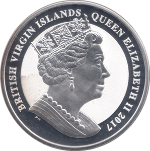 2017 BRITISH VIRGIN ISLANDS BRITANNIA AND PEGASUS .925 SILVER COIN BU - SILVER WORLD COINS - Cambridgeshire Coins