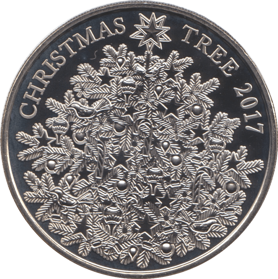 2017 FIVE POUND £5 CHRISTMAS TREE BRILLIANT UNCIRCULATED BU - £5 BU - Cambridgeshire Coins