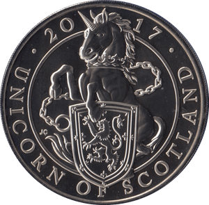 2017 FIVE POUND £5 QUEENS BEASTS UNICORN OF SCOTLAND BRILLIANT UNCIRCULATED BU - £5 BU - Cambridgeshire Coins