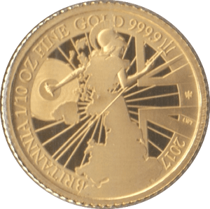 2017 GOLD £10 1/10TH OUNCE BRITANNIA COIN ( PROOF ) - GOLD BRITANNIAS - Cambridgeshire Coins