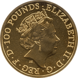 2017 GOLD £100 POUNDS 1 OUNCE RED DRAGON OF WALES QUEENS BEASTS ONE OUNCE - GOLD COMMEMORATIVE - Cambridgeshire Coins