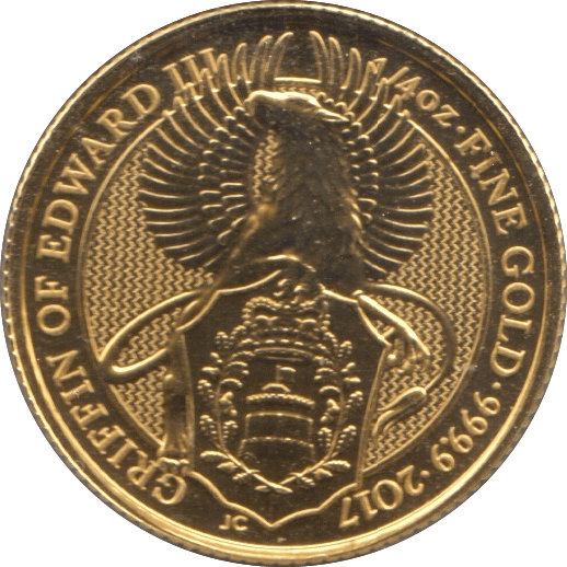 2017 GOLD 1/4 OUNCE GRIFFIN OF EDWARD III QUEENS BEASTS - GOLD BRITANNIAS - Cambridgeshire Coins