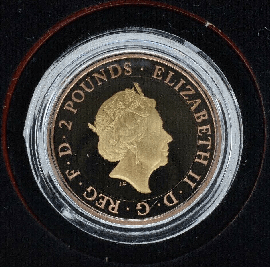 2017 Gold Proof £2 Mary Shelley Frankenstein Monster Coin Box COA 570 Limited - Gold Proof £2 - Cambridgeshire Coins