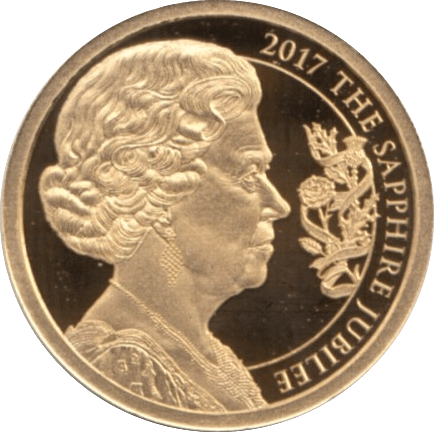 2017 GOLD PROOF QUEEN ELIZABETH II THE SAPPHIRE JUBILEE WITH COA . REF 33 - GOLD COMMEMORATIVE - Cambridgeshire Coins