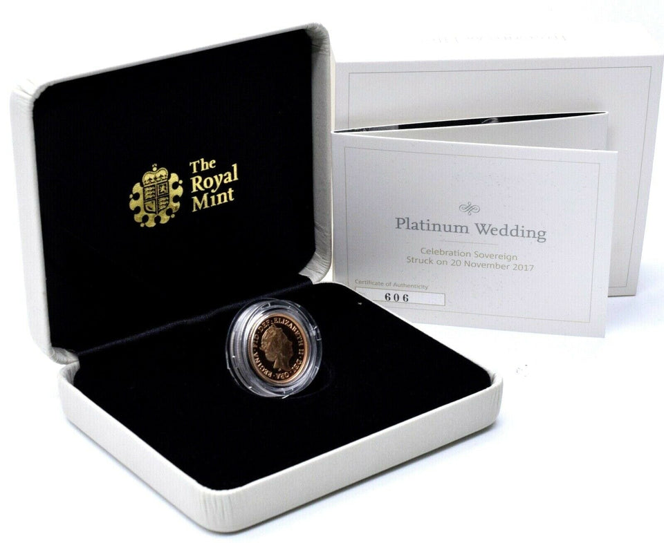 2017 Gold Proof Sovereign Platinum Wedding Love Loyalty BOXED + COA Royal Mint - Cambridgeshire Coins