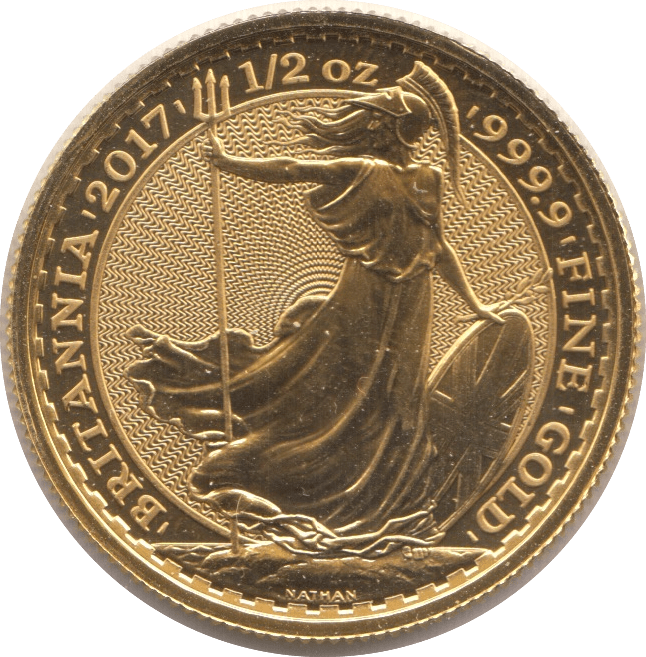 2017 HALF OUNCE GOLD £50 BRITANNIA COIN BRILLIANT UNCIRCULATED - GOLD BRITANNIAS - Cambridgeshire Coins