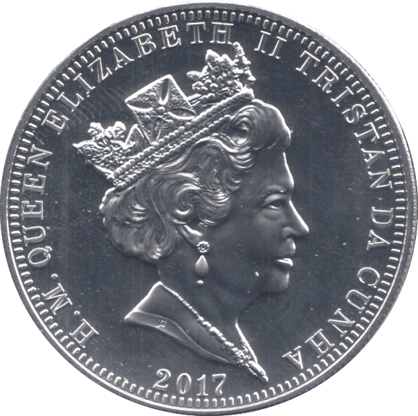 2017 SILVER 5 POUNDS TRISTAN DA CUNEA - WORLD SILVER COINS - Cambridgeshire Coins