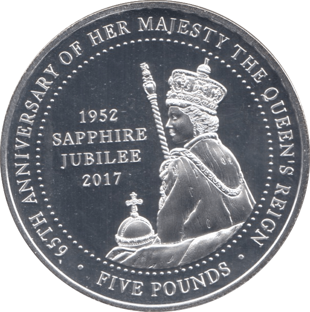 2017 SILVER 5 POUNDS TRISTAN DA CUNEA - WORLD SILVER COINS - Cambridgeshire Coins