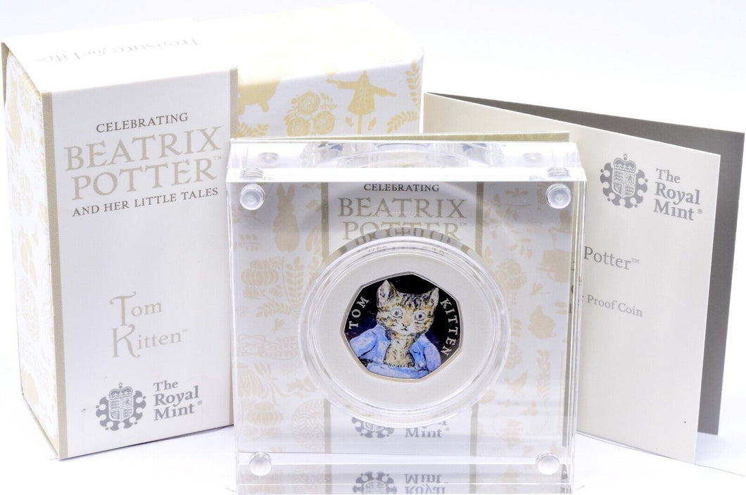 2017 SILVER PROOF 50P BEATRIX POTTER TOM KITTEN - SILVER PROOF 50P BEATRIX POTTER - Cambridgeshire Coins