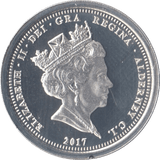 2017 SILVER PROOF ALDERNEY ELIZABETH AND PHILIP ANNIVERSARY ONE POUND ( PROOF ) - SILVER WORLD COINS - Cambridgeshire Coins