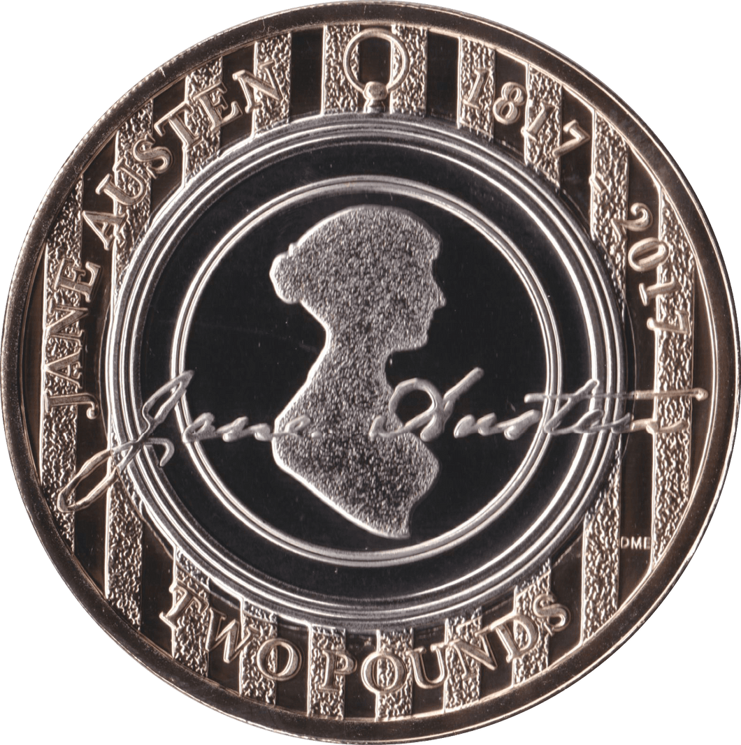 2017 TWO POUND £2 JANE AUSTEN BRILLIANT UNCIRCULATED BU - £2 BU - Cambridgeshire Coins