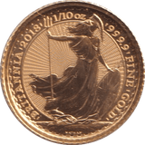 2018 £10 GOLD PROOF BRITANNIA 1/10TH OUNCE - GOLD BRITANNIAS - Cambridgeshire Coins