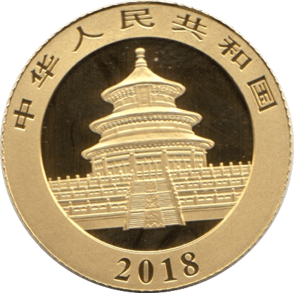 2018 .999 GOLD PROOF 50 YUAN CHINESE PANDA - Gold World Coins - Cambridgeshire Coins