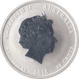 2018 AUSTRALIA YEAR OF THE DOG 1/2 OZ SILVER FIFTY CENTS - SILVER WORLD COINS - Cambridgeshire Coins
