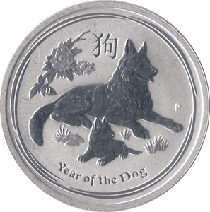 2018 AUSTRALIA YEAR OF THE DOG 1/2 OZ SILVER FIFTY CENTS - SILVER WORLD COINS - Cambridgeshire Coins