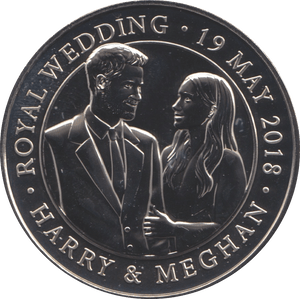 2018 BRILLIANT UNCIRCULATED £5 HARRY & MEGHAN ROYAL WEDDING BU - £5 BU - Cambridgeshire Coins