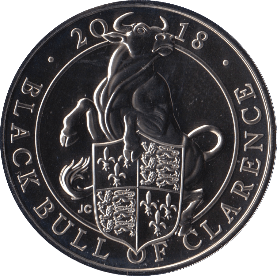 2018 BRILLIANT UNCIRCULATED £5 QUEENS BEASTS BLACK BULL OF CLARENCE BU - £5 BU - Cambridgeshire Coins