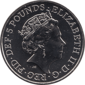 2018 BRILLIANT UNCIRCULATED £5 QUEENS BEASTS LION OF ENGLAND BU - £5 BU - Cambridgeshire Coins