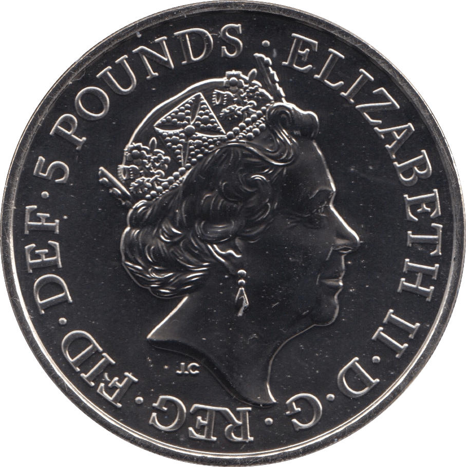 2018 BRILLIANT UNCIRCULATED £5 QUEENS BEASTS LION OF ENGLAND BU - £5 BU - Cambridgeshire Coins