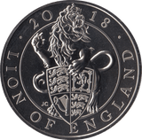 2018 BRILLIANT UNCIRCULATED £5 QUEENS BEASTS LION OF ENGLAND BU - £5 BU - Cambridgeshire Coins
