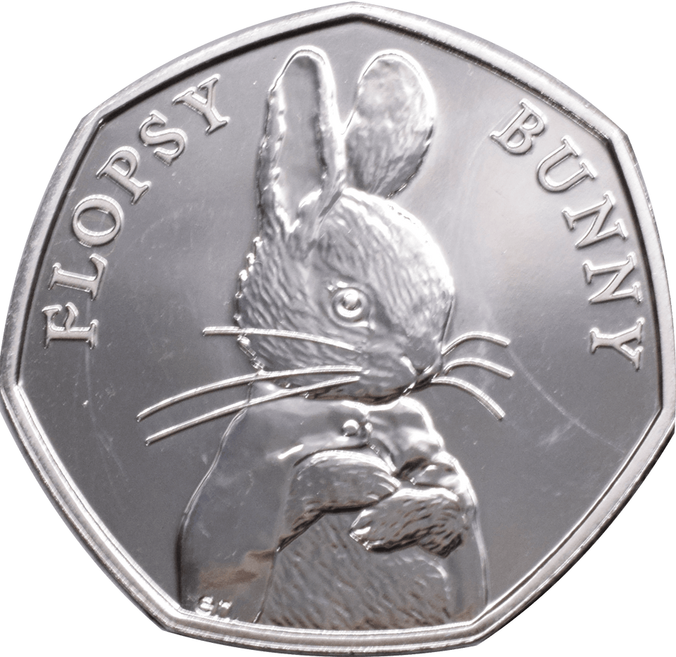 2018 BRILLIANT UNCIRCULATED 50P COIN BEATRIX POTTER FLOPSY BUNNY SEALED - Beatrix Potter - Cambridgeshire Coins