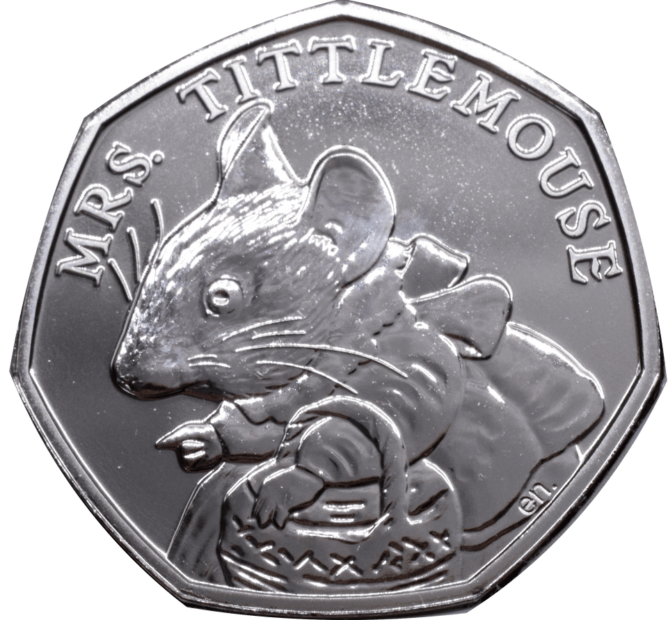 2018 BRILLIANT UNCIRCULATED 50P COIN BEATRIX POTTER MRS TITTLEMOUSE SEALED - Beatrix Potter - Cambridgeshire Coins