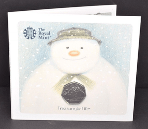 2018 Brilliant Uncirculated Christmas Snowman 50p Coin BU Royal Mint - 50p BU Pack - Cambridgeshire Coins