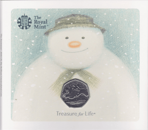 2018 Brilliant Uncirculated Christmas Snowman 50p Coin BU Royal Mint - 50p BU Pack - Cambridgeshire Coins