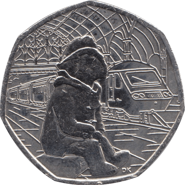 2018 CIRCULATED 50P BEAR AT PADDINGTON STATION 50P CIRCULATED
