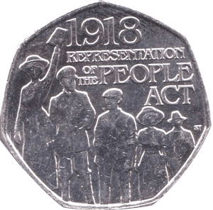 2018 CIRCULATED 50P REPRESENTATION OF THE PEOPLE - 50P CIRCULATED - Cambridgeshire Coins