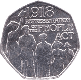 2018 CIRCULATED 50P REPRESENTATION OF THE PEOPLE - 50P CIRCULATED - Cambridgeshire Coins