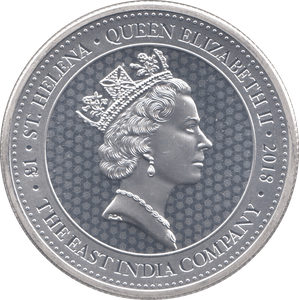2018 FINE SILVER PROOF GUINEA 1 OZ ST HELENA £1 COMMEMORATIVE - SILVER PROOF COMMEMORATIVE - Cambridgeshire Coins