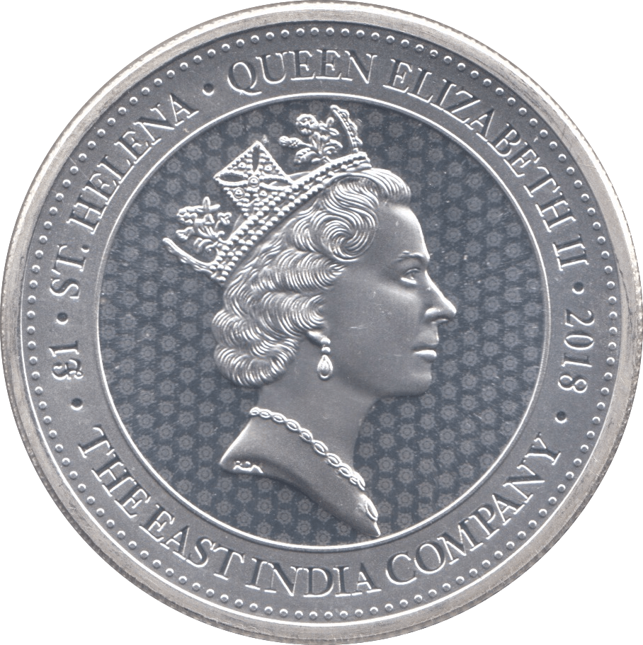 2018 FINE SILVER PROOF GUINEA 1 OZ ST HELENA £1 COMMEMORATIVE - SILVER PROOF COMMEMORATIVE - Cambridgeshire Coins