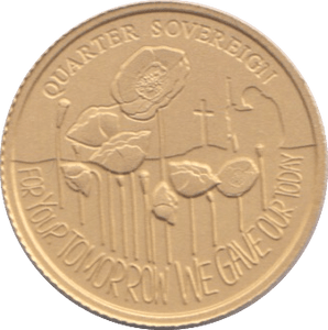 2018 GOLD 1/4 SOVEREIGN LEST WE FORGET ( MATT PROOF ) TRISTAN DA CUNHA - Gold World Coins - Cambridgeshire Coins