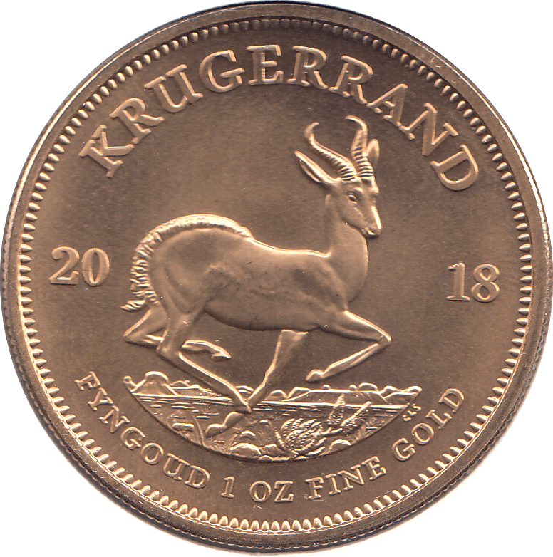 2018 GOLD KRUGERRAND ONE OUNCE SOUTH AFRICA - Gold World Coins - Cambridgeshire Coins