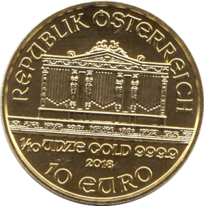 2018 GOLD PROOF 1/10TH OUNCE AUSTRIA PHILHARMONIKER - Gold World Coins - Cambridgeshire Coins