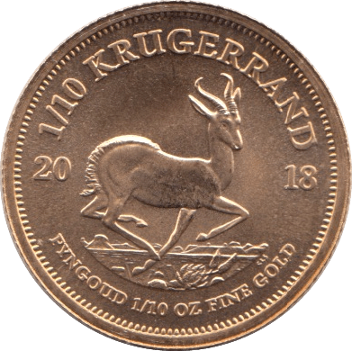 2018 GOLD PROOF 1/10TH OUNCE KRUGERRAND - Gold World Coins - Cambridgeshire Coins