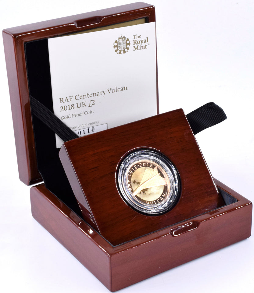 2018 Gold Proof £2 Avro Vulcan Bomber Coin BOX COA Double Sovereign - Gold Proof £2 - Cambridgeshire Coins