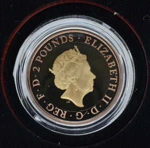 2018 Gold Proof £2 Mary Shelley Frankenstein Monster Coin Box COA 570 Limited - Gold Proof £2 - Cambridgeshire Coins