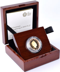 2018 Gold Proof £2 RAF F-35 Lightning Coin BOX COA Double Sovereign - Gold Proof £2 - Cambridgeshire Coins