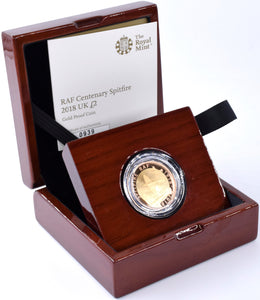 2018 Gold Proof £2 RAF Spitfire Coin BOX COA Double Sovereign - Gold Proof £2 - Cambridgeshire Coins