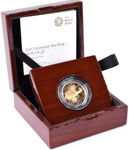 2018 Gold Proof £2 Westland Sea King Coin BOX COA Double Sovereign - Gold Proof £2 - Cambridgeshire Coins