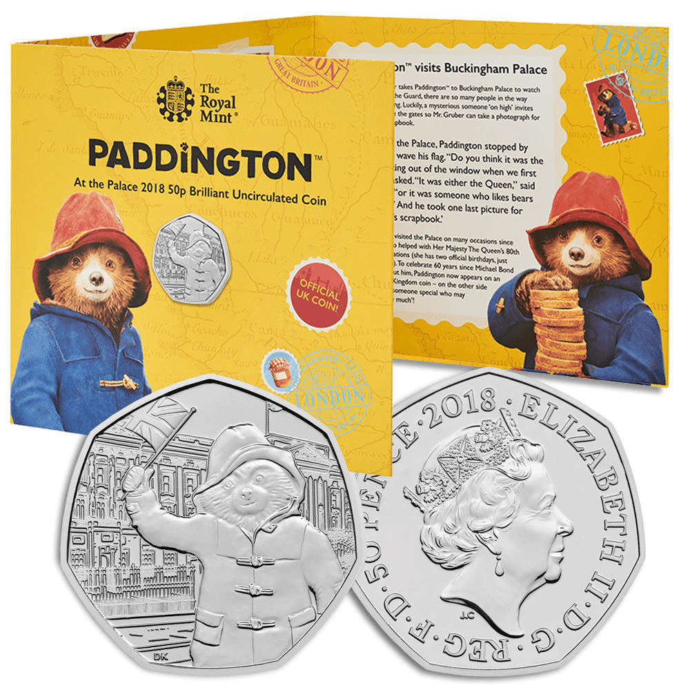 2018 Royal Mint Paddington Bear Brilliant Uncirculated BU 50p Fifty Pence Pack - 50p BU Pack - Cambridgeshire Coins